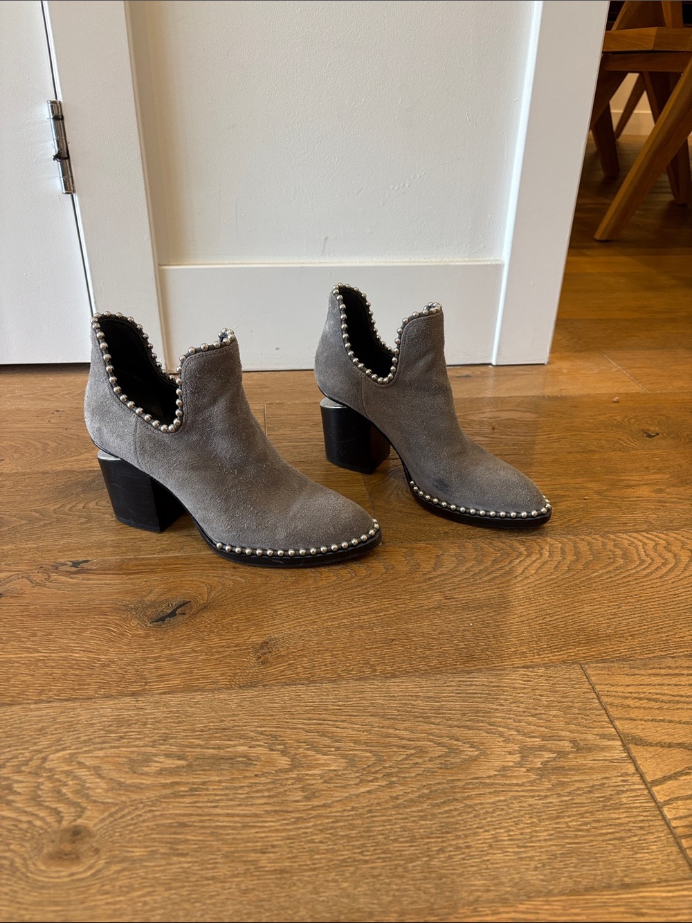 Alexander Wang Grey Suede Ankle Boots